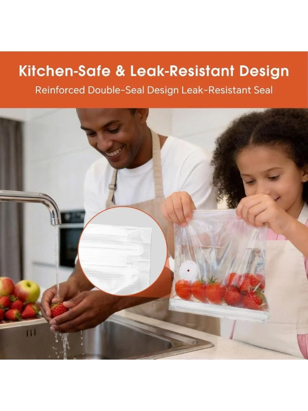 Reusable BPA-Free Vacuum Sealer Bags, 30 Pack Small for Meal Prep & Sous Vide